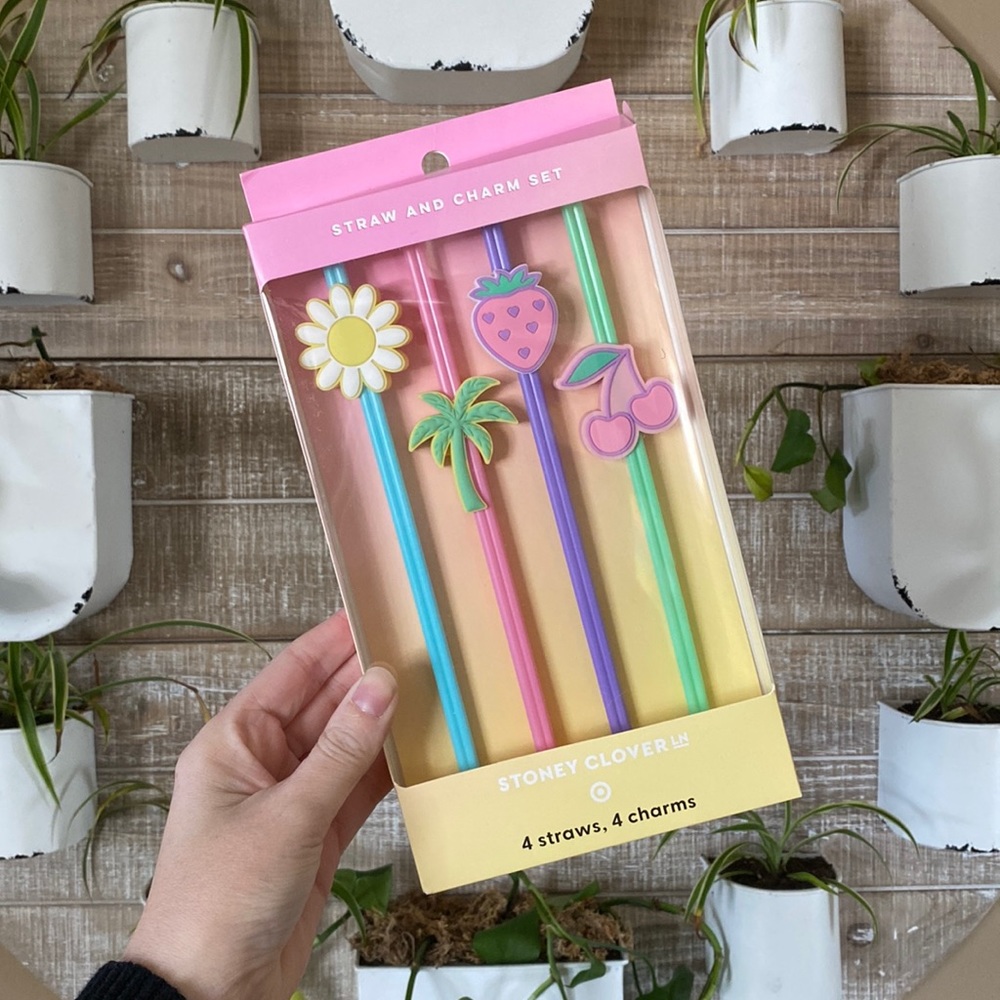 NIB Stoney Clover x Target Straw And Charm Set